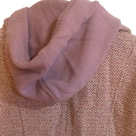 NILS women's purple/pink tweed blazer embroidered floral details removable hood - Picture 2 of 7